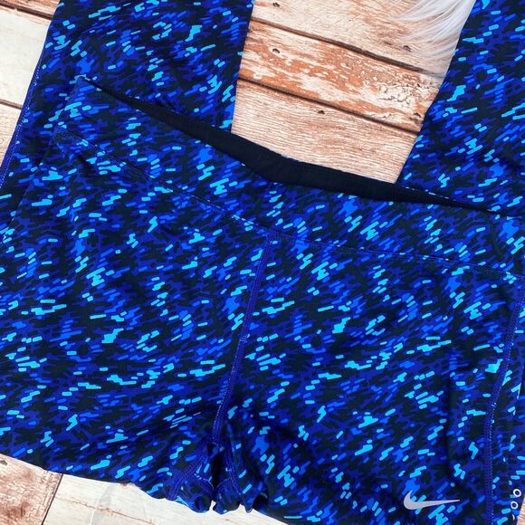 Nike Women's Dri-Fit Pronto Essential Leggings MD Blue Inside Drawstring - Picture 4 of 7